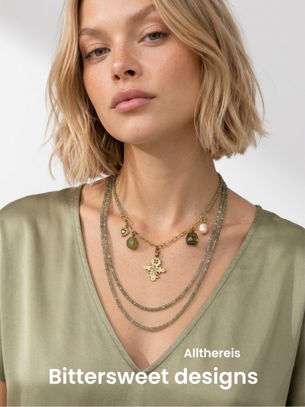 Bittersweet designs necklace labradorite stones